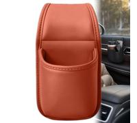 Leather Car Door Cup Holder - Wide-Mouth Opening, for Drinks & Phone | Adhesive Multi-functional Auto Door Console Gap Filler, Universal Hanging Pouch for Coffee, Keys and Phone