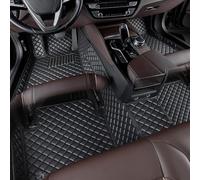 Leather Car Floor Mats for Audi E-tron 2018 2019 2020 2021 2022 2023 2024 2025, Waterproof Non-Slip Car Mats, Floor Liners Carpet Full Set for Right-Hand Drive Vehicle,A-Black