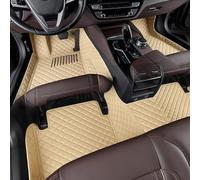 Leather Car Floor Mats for Fit/Jazz 2004 2005 2006 2007(RHD), Waterproof and Anti-Slip, No Dead Angles All Weather Full Coverage Whip Mats,normal-C-beige