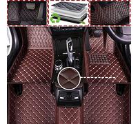 Leather Car Floor Mats for Ford Eco-Sport 2013 2014 2015 2016 2017 2018 2019(RHD),Tailored Right-Drive Front & Rear Liner Full Coverage Carpet Set All Weather Protection Non-Slip Carpet