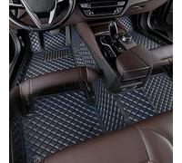 Leather Car Floor Mats for Genesis GV70 2023 2024 2025 2026 (RHD), Full Covered Auto Foot Carpets Non-Slip Durable, All Weather Waterproof Floor Liners,Black blue