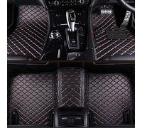 Leather Car Floor Mats for Golf6 Golf 6 Mk6 5K 2009-2013(RHD), Full Coverage Front Rear Row Floor Liners Carpet Protection Accessories,C/Black-red