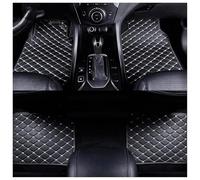Leather Car Floor Mats for Infiniti QX80 2004, Customized Floor Liner Carpet Protection All Weather Waterproof Non-Slip Accessories,B Black Beige