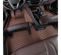 Leather Car Floor Mats for Tesla Model 3 2019 2020 2021 2022 2023 2024 2025 2026(RHD), Waterproof and Anti-Slip, No Dead Angles All Weather Full Coverage Whip Mats,normal-E-brown