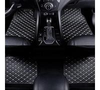 Leather Car Floor Mats for Volvo XC40 Recharge 2020-2022,Auto Mats Floor Liners Waterproof NonSlip Carpet Vehicle Interior Universal Accessory,A/Black-White
