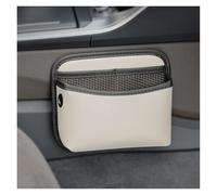 Leather Car Gap Bag Pocket Organizer 1Pc PU Leather Car Storage Pocket Organizer Bag Seat Back Side Door Box For Phone Key Self Adhesive(1Pc Beige)