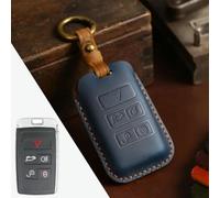Leather Car Key Case Cover Fob Protect Keychain Evoque Sport Rangerover Holder Bag for Jaguar for Land Rover Discover5