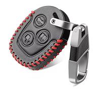 Leather Car Key Case Cover Remote Control Keychain 3 Buttons Fit For Ford focus mk2 Fiesta MK7 Mk5 Mk6 Fusion Mondeo Mk3 Transit StreetKa