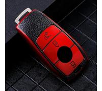 Leather Car Key Case Cover Shell Fob, for Mercedes Benz A B C E S Class W204 W205 W212 W213 W176 GLC CLA AMG W177 X167