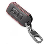 Leather Car Key Case Remote Protector Cover Bag Shell Keychain Accessories 2 Buttons For Mitsubishi L200 ASX Outlander Eclipse Cross Pajero Sport Lancer