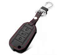 Leather Car Key Cover Case Auto Remote Control Shell Fob Keychain 3 Buttons Fit For Peugeot 208 508 2008 Fit For Citroen C4L CACTUS C5 C3 C6 C8 Picasso Xsara