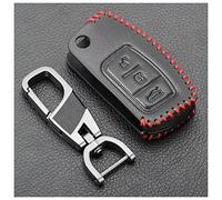 Leather Car Key Cover Case Remote Control Keychain 3 Buttons Fit For Ford Ranger C-Max S-Max Focus Galaxy Mondeo Transit Tourneo Custom Fiesta Ecosport Kuga