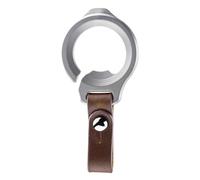 Leather Car Keychain Clip, Multi-purpose Titanium Car Key Fob Opening Design Cowhide Car Keychain Strap Pendant for Men Women