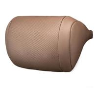 Leather Car Neck Pillow, Breathable Nappa Style Headrest with Ergonomic S-Shape Support, Soft Adjustable Seat Cushion for Fit, All-Season Driving Comfort(Brown)