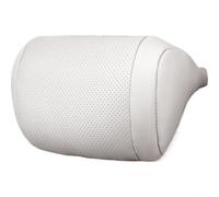 Leather Car Neck Pillow, Breathable Nappa Style Headrest with Ergonomic S-Shape Support, Soft Adjustable Seat Cushion for Fit, All-Season Driving Comfort(White)