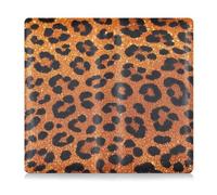 Leather Car Registration and Insurance Card Holder Men Women Auto Truck Comparment Accessories Case for Driver License, Cards & Essential Documents Fake Glitter Leopard Print Orange