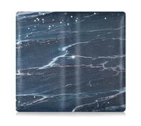 Leather Car Registration and Insurance Card Holder Men Women Essential Car Wallet Case for Documents, Cards, License Fake Glitter Marble Grain Navy Blue