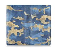 Leather Car Registration and Insurance Card Holder Men Women Prefect Car Essentials Wallet for Cards, Essential Document, Driver License Vehicle Paperwork Golden Blue Pattern