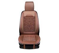 Leather Car Seat Cover Car Wooden Bead Seat Cushion Summer Cool Car Seat Cover(Brown)
