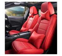 Leather Car Seat Cover Custom For Nissan For Patrol For Sunny For Quest For Terra For Navara For Nv200 For Paladin For Kicks For Maxima For Murano For Lannia Seat Protector(Red,A)