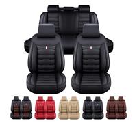 Leather Car Seat Cover Full Set for Skoda Kodiaq 7-Seat 2016-2021 2022 2023 2024 Fully Surround Custom Seat Cushions Seat Protection Interior Accessories,Blackstyle