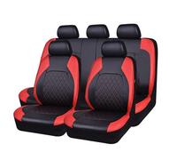 Leather Car Seat Covers for Citroen Berlingo Multispace 2008-2018,Car Seat Cover Set Full Surround Breathable Leather Seat Covers Auto Accessories,A-RED