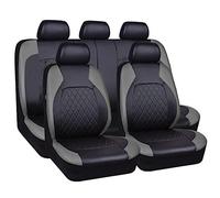 Leather Car Seat Covers for Mercedes-Benz A-class 2.Gen (W169) 5-door Hatchback 2009 2010 2011 2012,9 Pcs Set Full Surround Breathable Automotive Seat Cushion,A/9pcs Set Grey