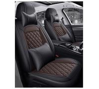 Leather Car Seat Covers Full Set for Citroen C3 2013-2026, Auto Seat Cushion Protectors Nonslip Waterproof Protectors Interior Accessories,D/Black-brown-Deluxe Edition