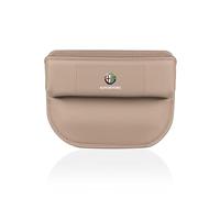 Leather Car Seat Gap Organiser for Alfa Romeo Stelvio 2017-2025 949, Anti-Drop Storage Box for Coins, Phone, Keys, Front & Back Seat Console Pocket -Easy to Install,normal-A-beige