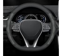 Leather Car Steering Wheel Cover For Vauxhall Vivaro Life 2019-2024/Vauxhall Vivaro-e Life 2020-2024, Antislip Breathable Steering Wheel Protector Cover, Universal 38cm, Accessories