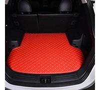 Leather Car Trunk Mats Custom For Kia For Sorento For Telluride K5 K9 For Spectra/For Cerato For Stinger For Seltos For Optima 2row Auto Carpets Covers Boot Liner Protector(Red)