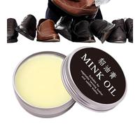 Leather Care Balm, Mink Oil Leather Conditioning Cream, Restoring, Refurbishing Balm for Boots, Bags, Leather Furniture, Shoes