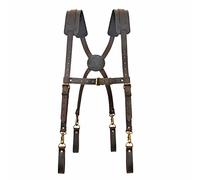 Leather Carpenter Tools Suspenders with Belt Loop Heavy Duty Work Harness