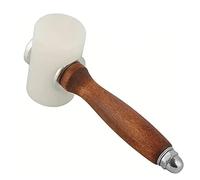 Leather Carving Hammer,Ompinda DIY Leathercraft Nylon Mallet Leather Maul with Wooden Handle for DIY Stamping Sew Leather Cowhide Tool (Straight Head)