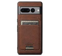 Leather case for Google 8 pro, 2-in-1 card holder case. Bracket, magnetic suction, durable buffer protection mobile phone case [shockproof TPU inner shell] Brown