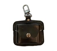 Leather Case for Sony WF-1000XM6 Providing Robust Protection Against Common Physical Hazards While Retaining Sleek Visual Identity (Black)