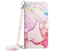 (Leather case without lanyard (note model and color), Google Pixel 6A 5G) Suitable for Google 8 marble crossbody card slot mobile phone case with hand strap wallet case women's shoulder strap Google 7