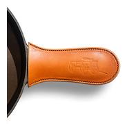 Leather Cast Iron Handle Cover - Extra Thick, Easy to Grip, Heat Resistant, Cast Iron Pot Holders - Best Skillet Handle Cover Works with Vintage Skillets, Lodge, Lancaster and More - Made in The USA