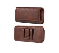 Leather Cell Phone Holster with Belt Clip, Leather Phone Waist Belt Pouch, 6.1" Horizontal Smartphone Purse Carrying Phone Pouch Belt Clip Holder Case Pocket Mobile Phone Belt Loop Handbag Bumbag