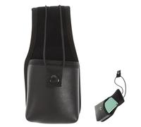 Leather Cell Phone Waist Bag for Work Belts, Black | EVA Lined, Adjustable Elastic Snap Closure, Multi-device Fit, Secure Hands-free Carry for Fathers and Staff
