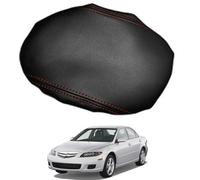 Leather Center Console Armrest Cover Replacement for Mazda 6 2005-2008 - Car Interior Lid Pad Cushion for Armrest Box Protector,Black-White Line