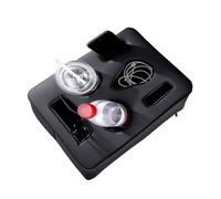 Leather Center Console - Large Capacity Organizer, Car Storage With Cup Holder, Vehicle For Charging Cable Water Bottle Key Card Purse SUV RV Sedan Interior Accessories