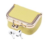 Leather Change Purse for Women - Little Travel Wallet,Coin Purse Pouch Change Holder Cosmetic Organizer with Kiss Lock for Cash Credit Cards