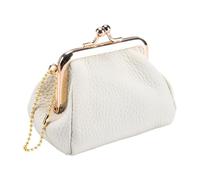 Leather Change Purse Kiss Lock Card Bag