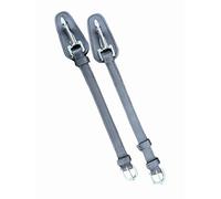 Leather Cheek Pieces for Horse Bridles, Brass Snap Hooks, Multiple Colour Combinations Size X Full to Pony (Black/Silver, Full)