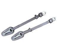 Leather Cheek Pieces for Horse Bridles, Brass Snap Hooks, Multiple Colour Combinations Size X Full to Pony (Brown/Silver, Cob)