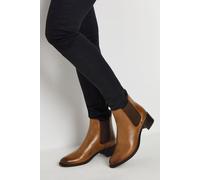 Leather Chelsea Boots Long Tall Sally Brown 9