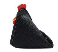 Leather Chicken Wallet - Mini Pu Leather Rooster Shaped Purse Cute Key Case with Buckles Funny Animal Gift Accessories | Coin Card Holder For Kids, black, Siehe Beschreibung, See description