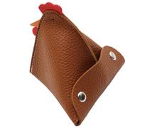 Leather Chicken Wallet - Mini Pu Leather Rooster Shaped Purse Cute Key Case with Buckles Funny Animal Gift Accessories | Coin Card Holder For Kids, brown, Siehe Beschreibung, See description