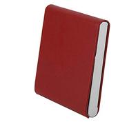 Leather Cigarette Case PU Leather Metal Hold 10 Cigarette Smoke Holder Storage Case Lightweight Box Holder Metal Stainless Steel Slim Box(red)